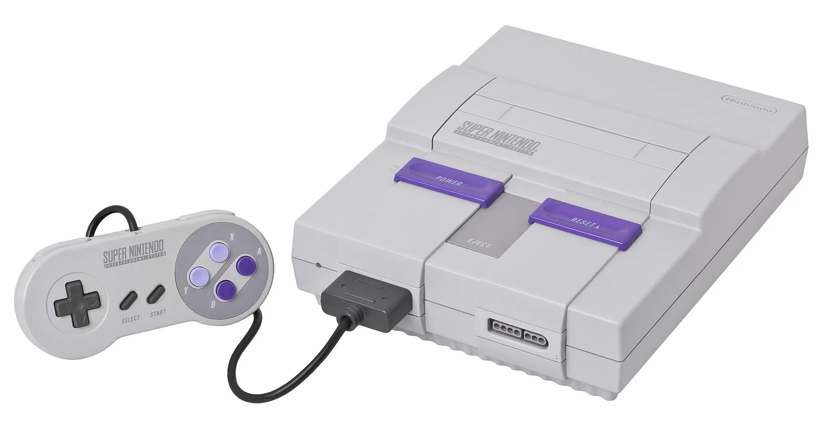 Super Nintendo norteamericana con su mando